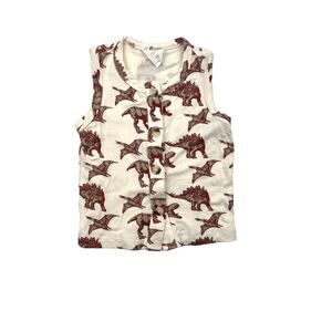 Kate Quinn Bamboo Dinosaur Henley Tank Top
